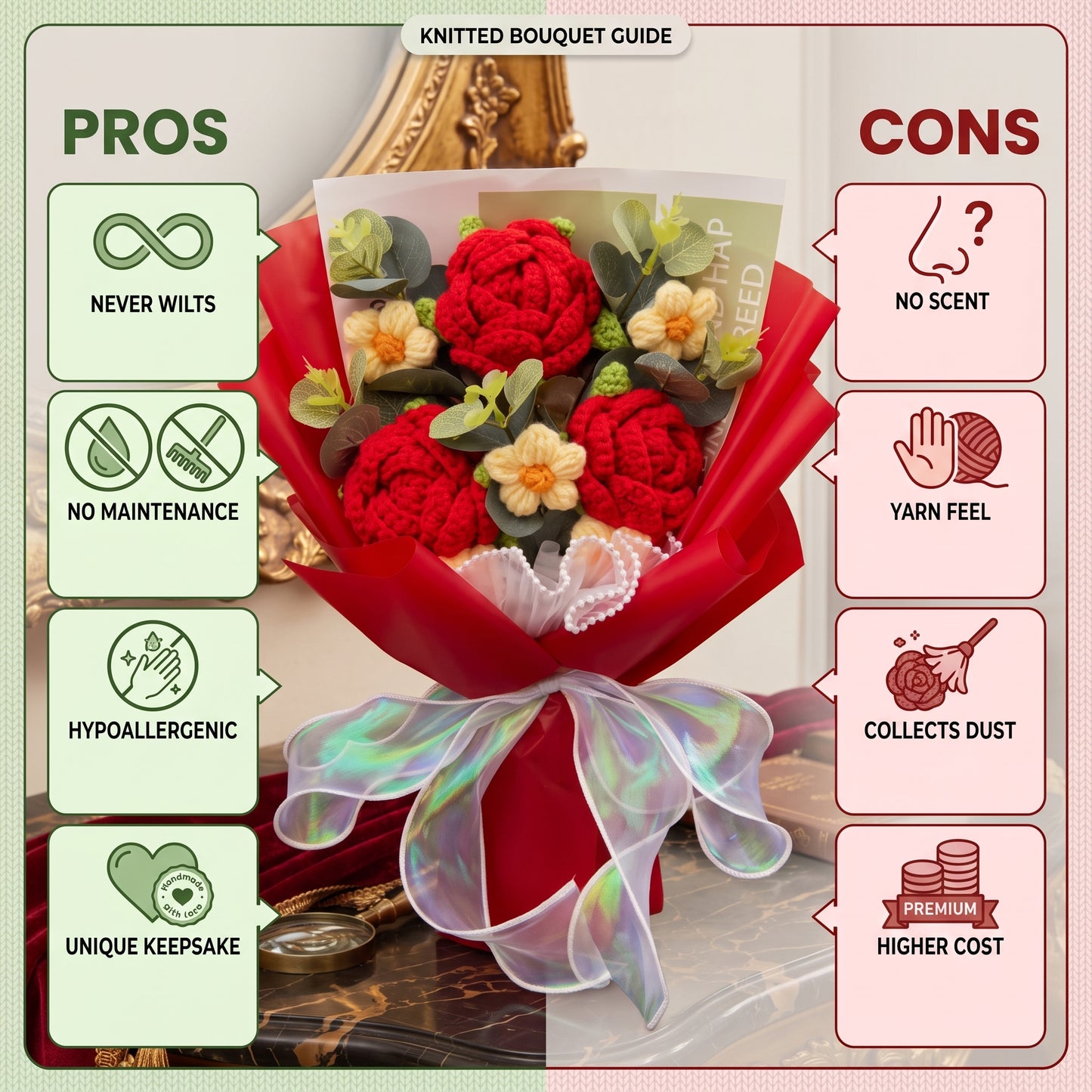Crochet Flower Bouquet | Handmade Forever Flowers