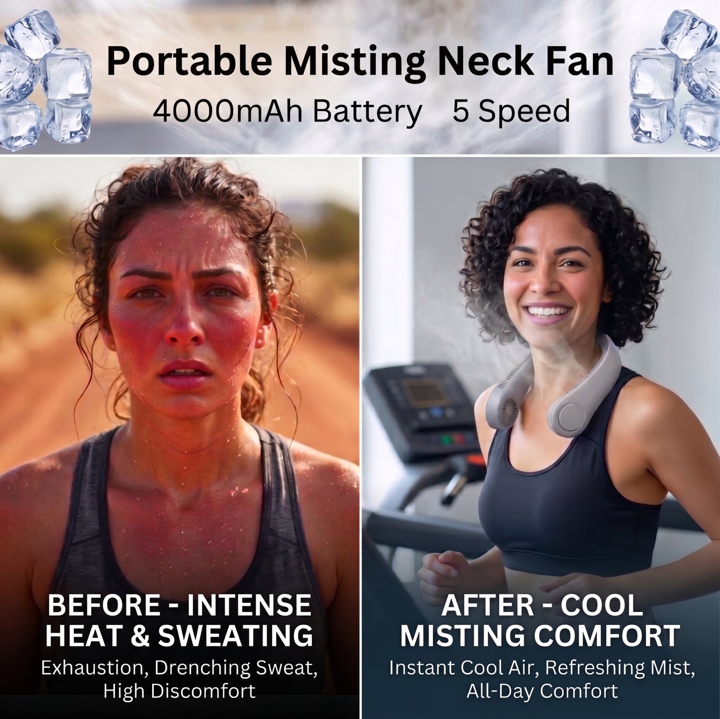 Portable Neck Fan | Bladeless, 16 Hour Battery