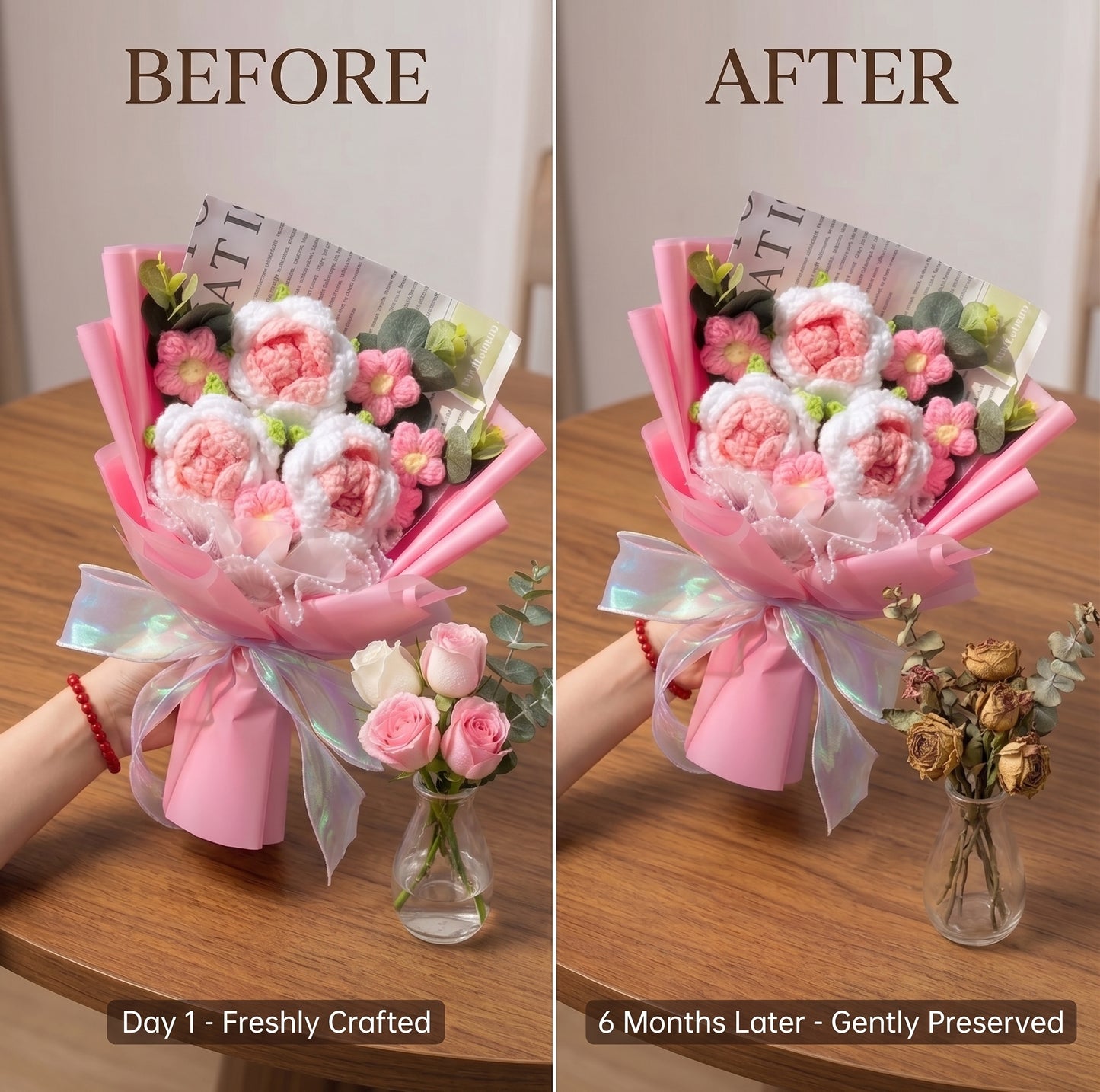 Crochet Flower Bouquet | Handmade Forever Flowers