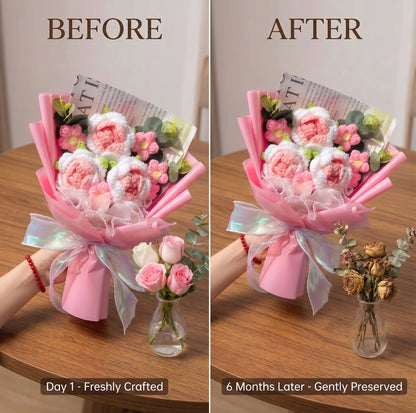 Crochet Flower Bouquet | Handmade Forever Flowers