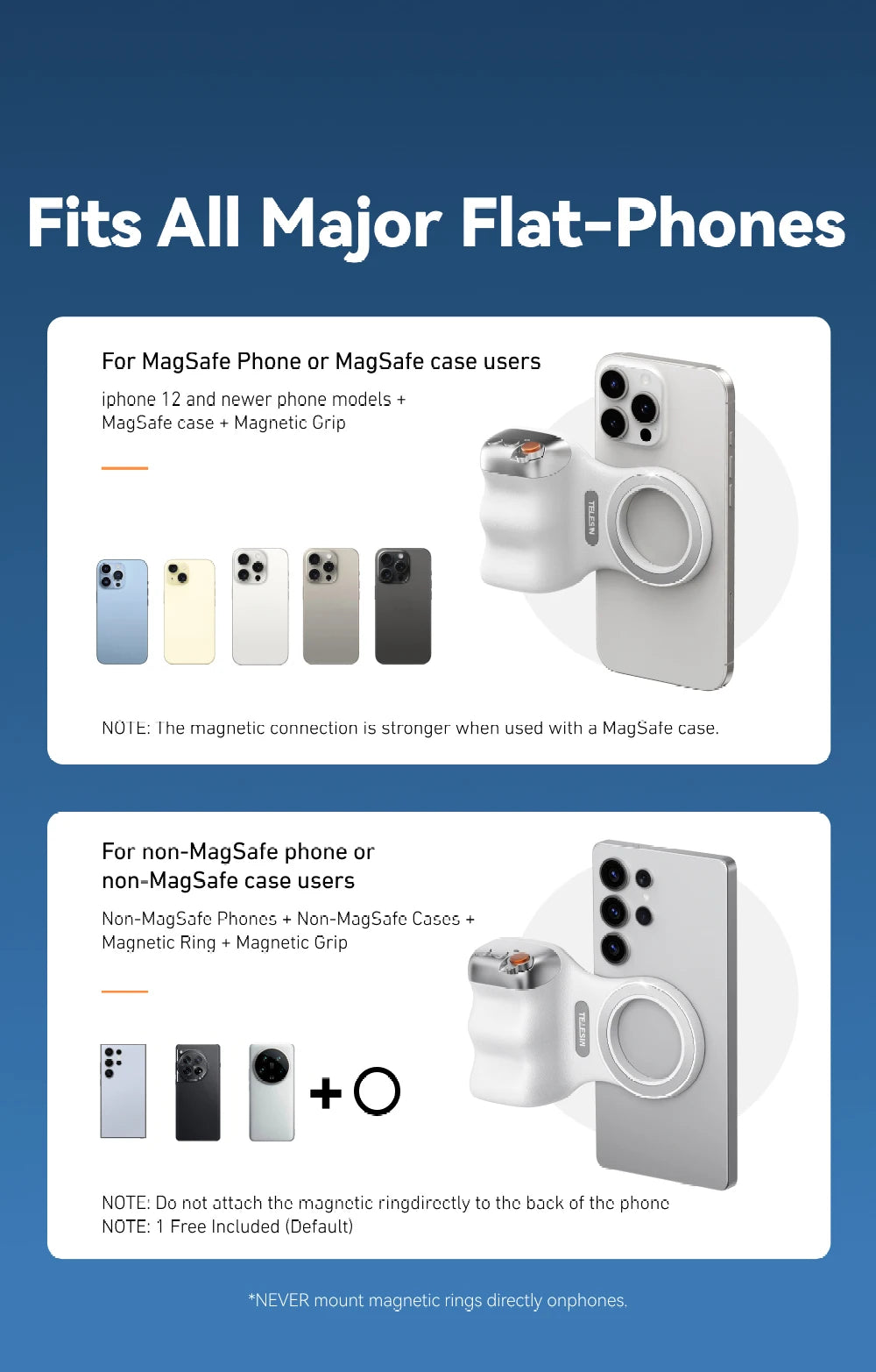 MagSafe Camera Grip | Bluetooth Shutter & Remote for iPhone