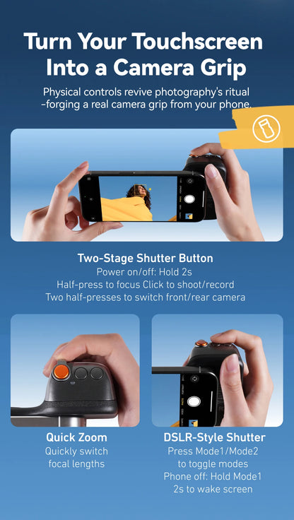 MagSafe Camera Grip | Bluetooth Shutter & Remote for iPhone