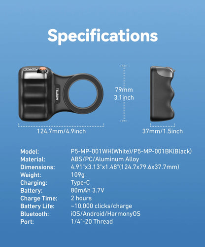 MagSafe Camera Grip | Bluetooth Shutter & Remote for iPhone