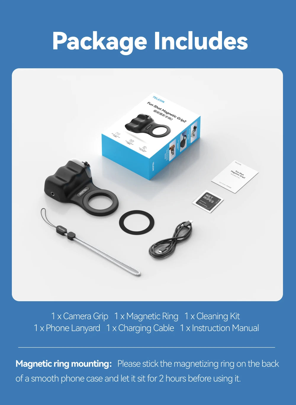 MagSafe Camera Grip | Bluetooth Shutter & Remote for iPhone