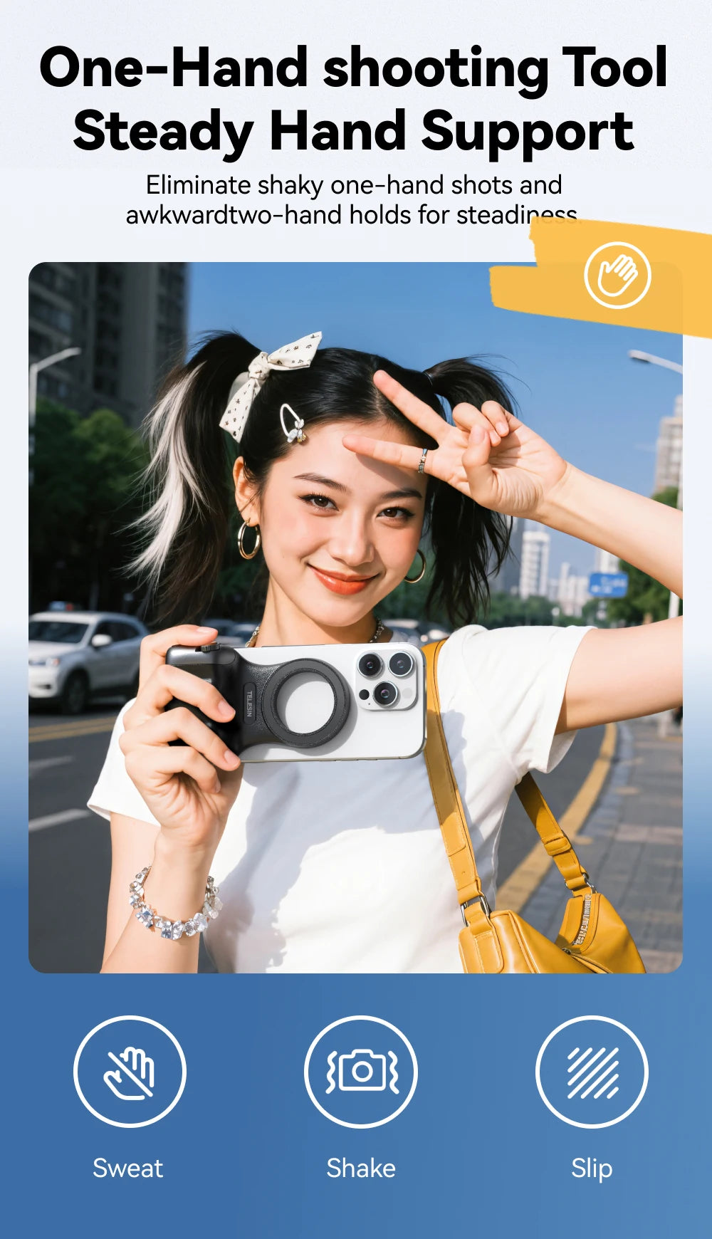 MagSafe Camera Grip | Bluetooth Shutter & Remote for iPhone