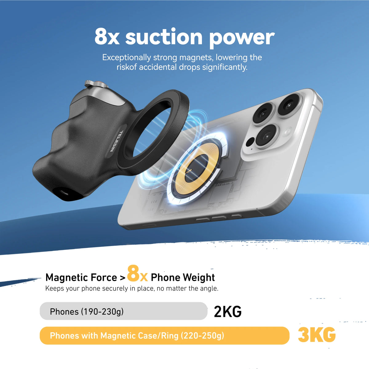 MagSafe Camera Grip | Bluetooth Shutter & Remote for iPhone
