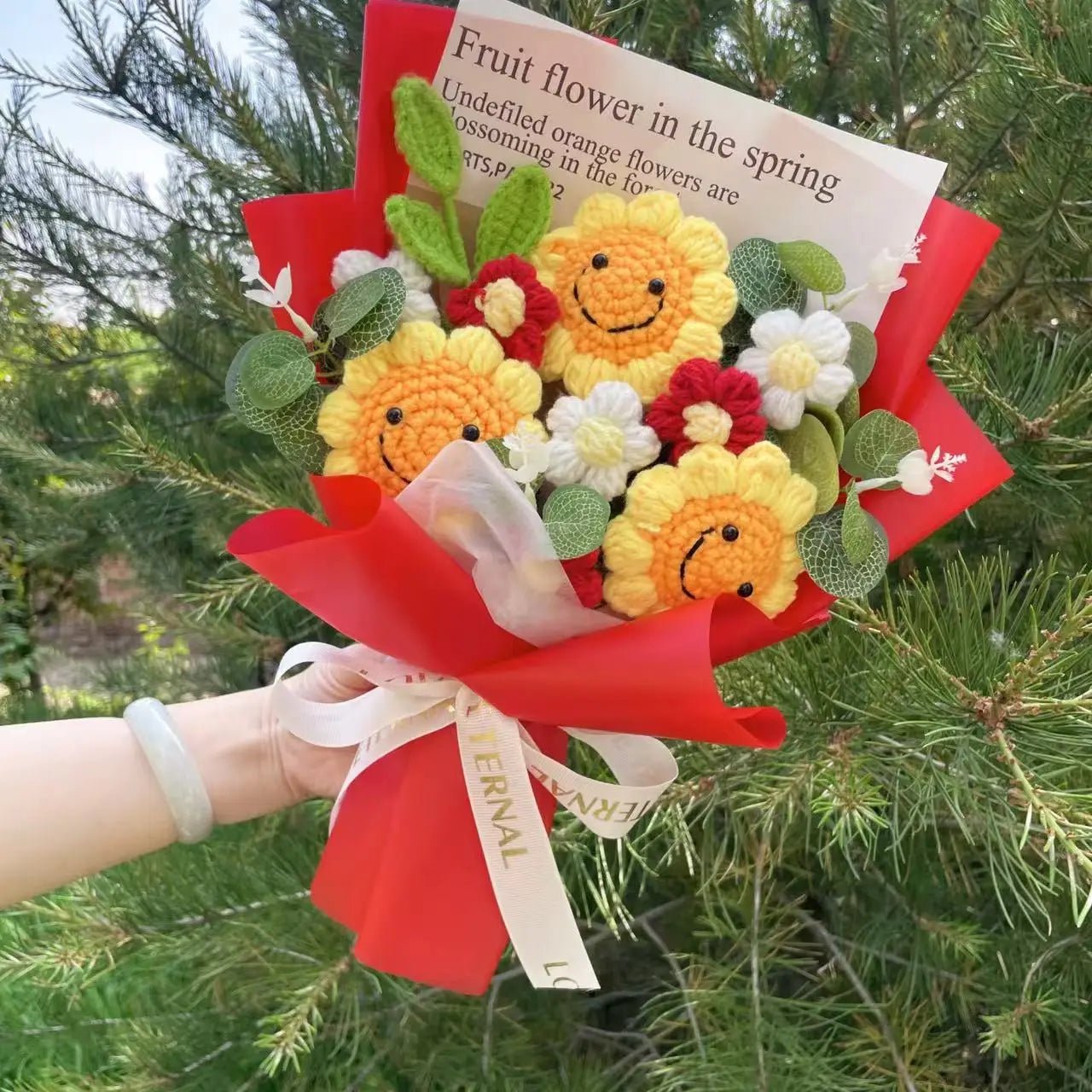 Freshly Knitted Bouquet Flowers Crochet - Happy Amazing
