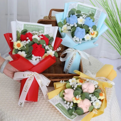 Freshly Knitted Bouquet Flowers Crochet - Happy Amazing