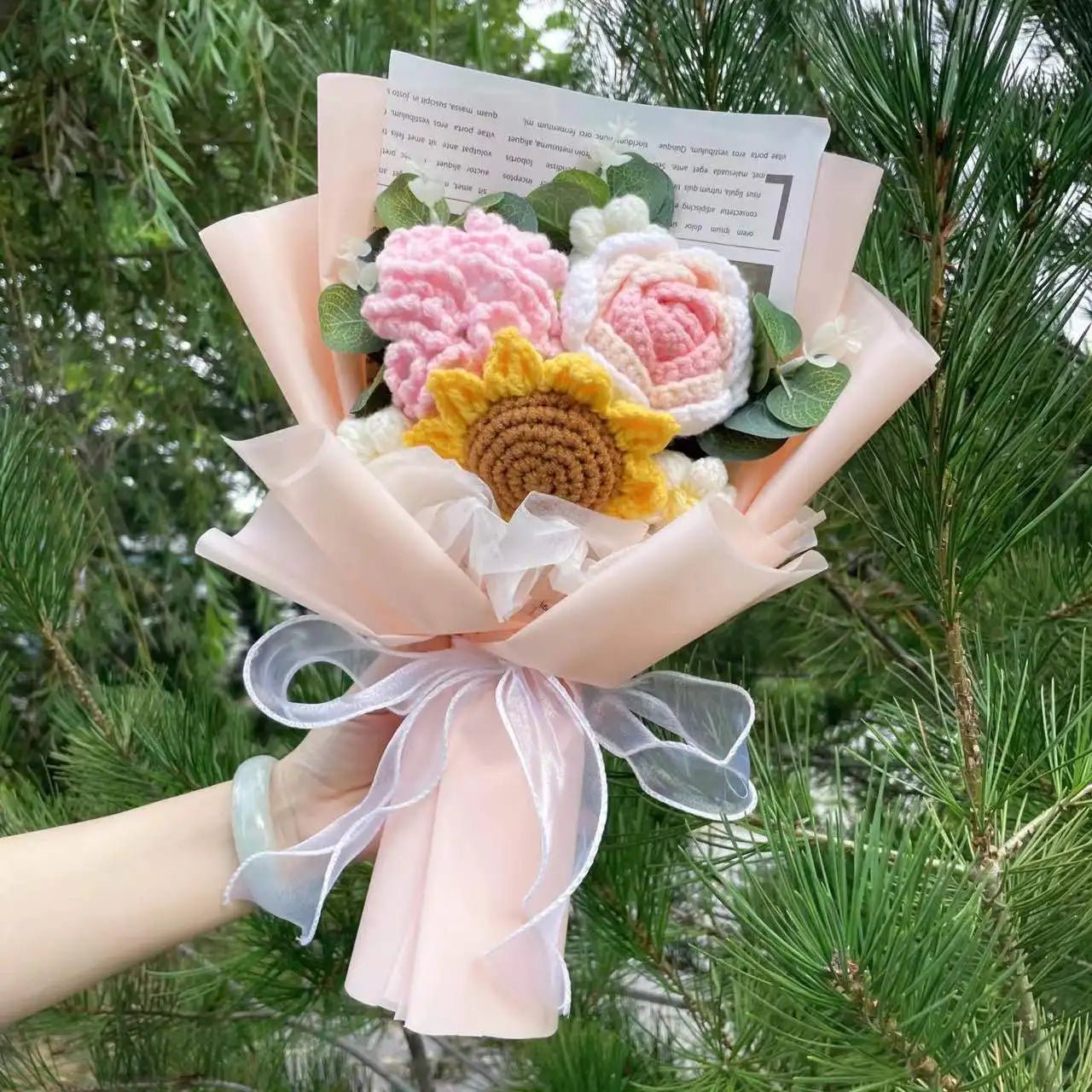 Freshly Knitted Bouquet Flowers Crochet - Happy Amazing
