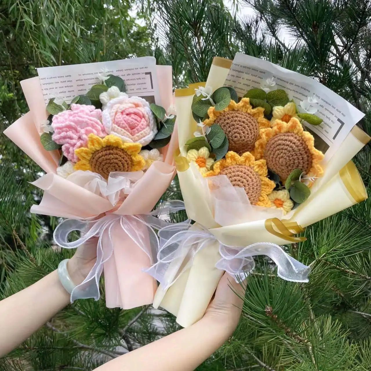 Freshly Knitted Bouquet Flowers Crochet - Happy Amazing