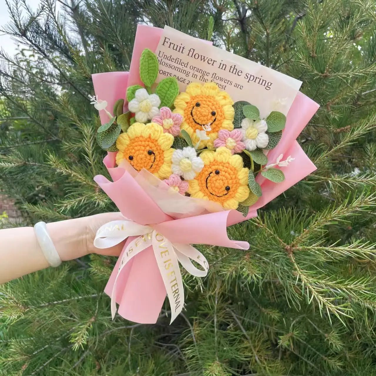 Freshly Knitted Bouquet Flowers Crochet - Happy Amazing