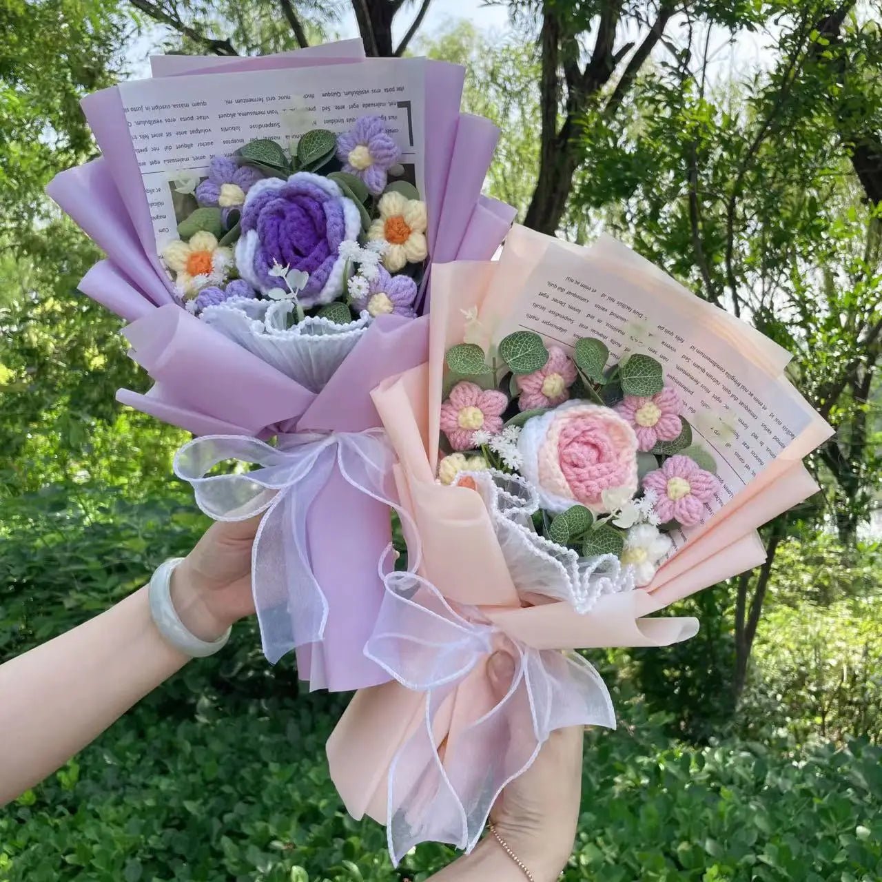 Freshly Knitted Bouquet Flowers Crochet - Happy Amazing