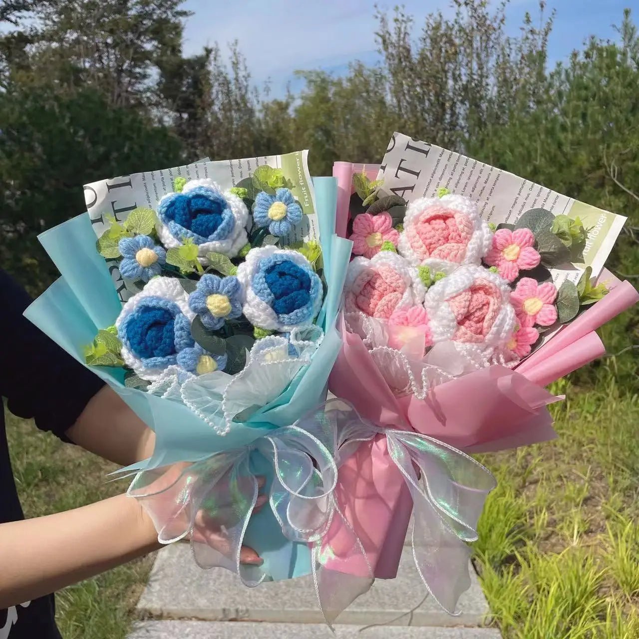 Freshly Knitted Bouquet Flowers Crochet - Happy Amazing