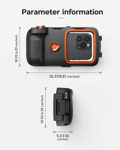 Waterproof Diving Phone Case with Hand Grip & Bluetooth Remote - Happy Amazing