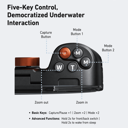 Waterproof Diving Phone Case with Hand Grip & Bluetooth Remote - Happy Amazing