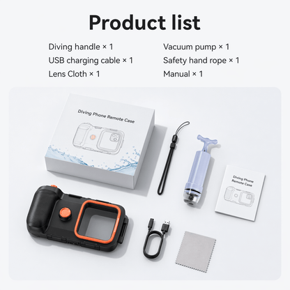 Waterproof Diving Phone Case with Hand Grip & Bluetooth Remote - Happy Amazing